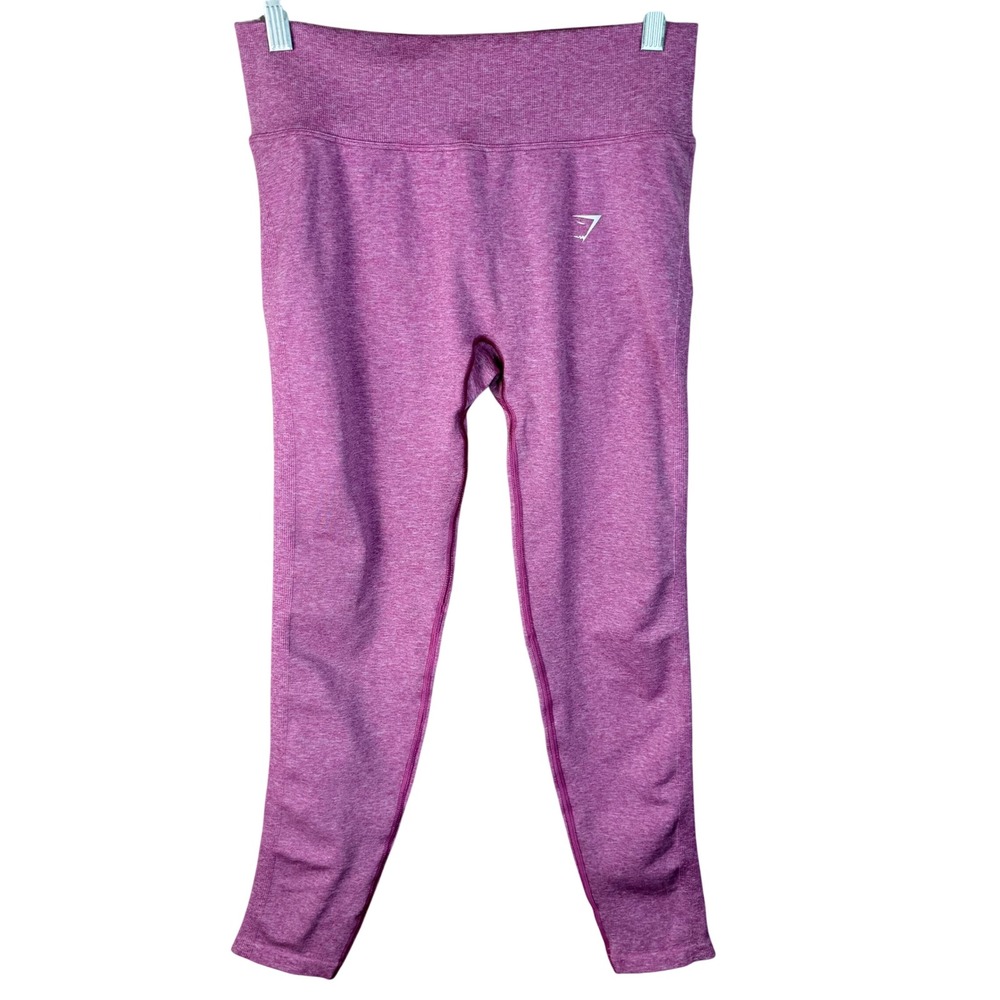 Gymshark Vital Seamless 2.0 Leggings Womens XL Pink Marl High Rise Workout B6A9C